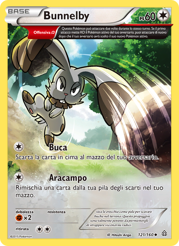 Bunnelby 121/164 — Scontro Primordiale (Italian Pokémon TCG card)