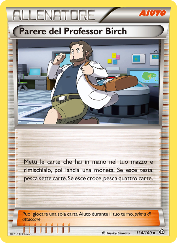 Parere del Professor Birch 134/164 — Scontro Primordiale (Italian Pokémon TCG card)
