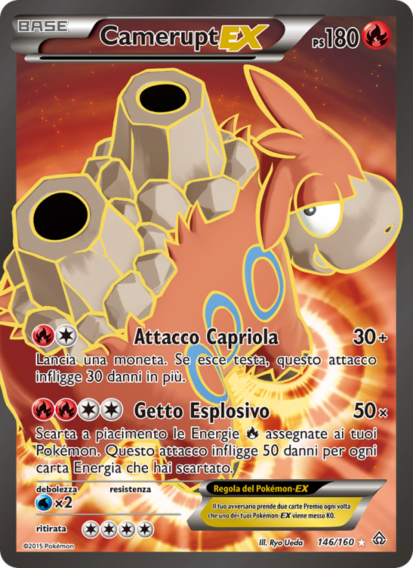 Camerupt EX 146/164 — Scontro Primordiale (Italian Pokémon TCG card)