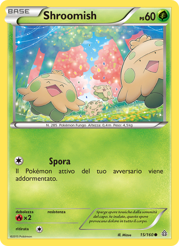 Shroomish 015/164 — Scontro Primordiale (Italian Pokémon TCG card)