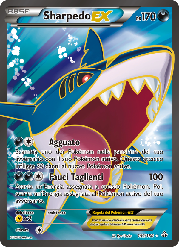 Sharpedo EX 152/164 — Scontro Primordiale (Italian Pokémon TCG card)