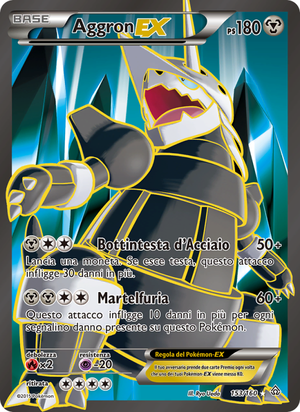 Aggron EX 153/164 — Scontro Primordiale (Italian Pokémon TCG card)