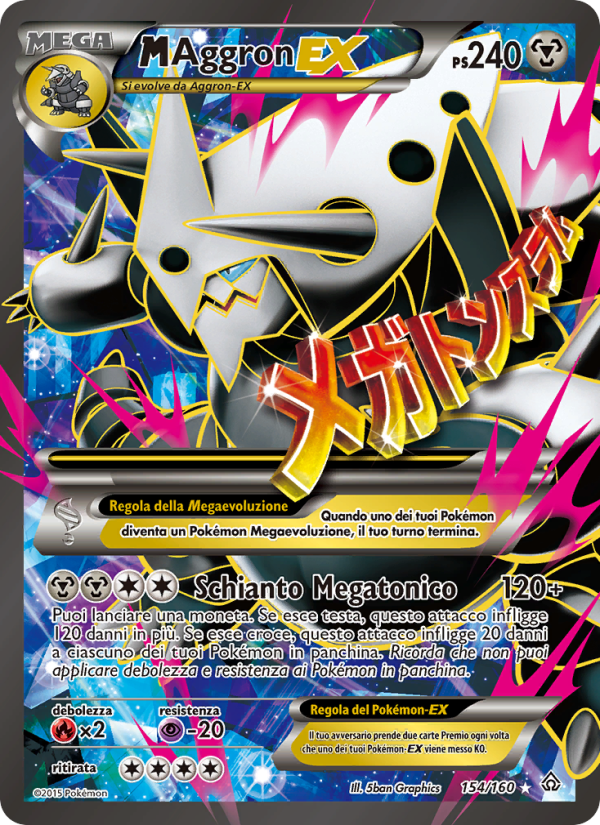 M Aggron EX 154/164 — Scontro Primordiale (Italian Pokémon TCG card)