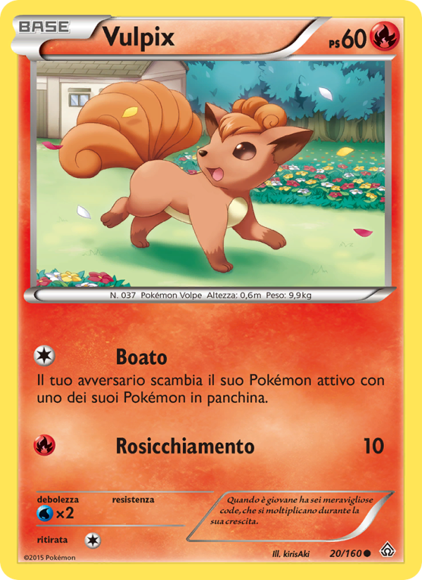 Vulpix 020/164 — Scontro Primordiale (Italian Pokémon TCG card)