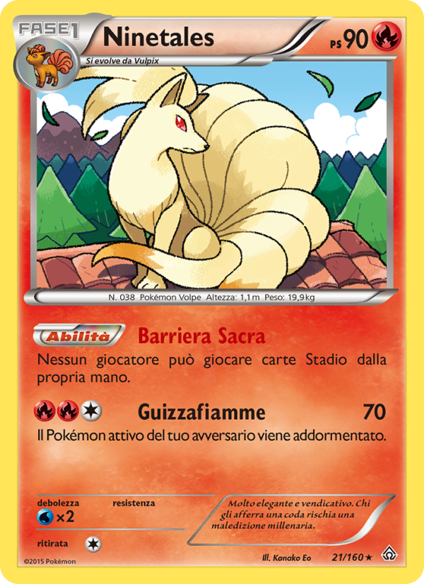 Ninetales 021/164 — Scontro Primordiale (Italian Pokémon TCG card)