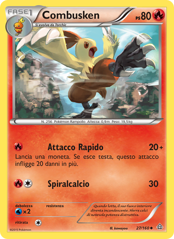 Combusken 027/164 — Scontro Primordiale (Italian Pokémon TCG card)