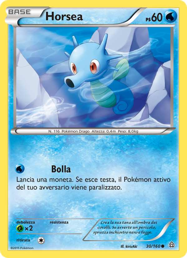 Horsea 030/164 — Scontro Primordiale (Italian Pokémon TCG card)
