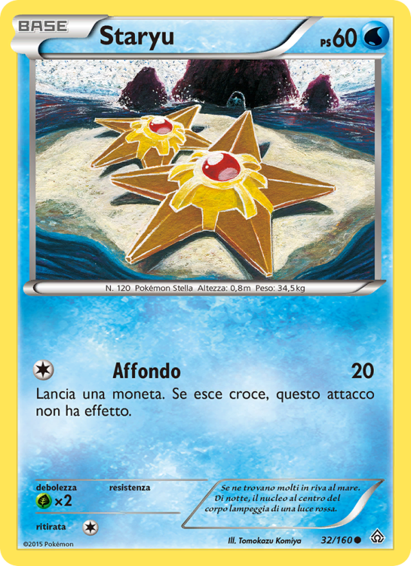 Staryu 032/164 — Scontro Primordiale (Italian Pokémon TCG card)
