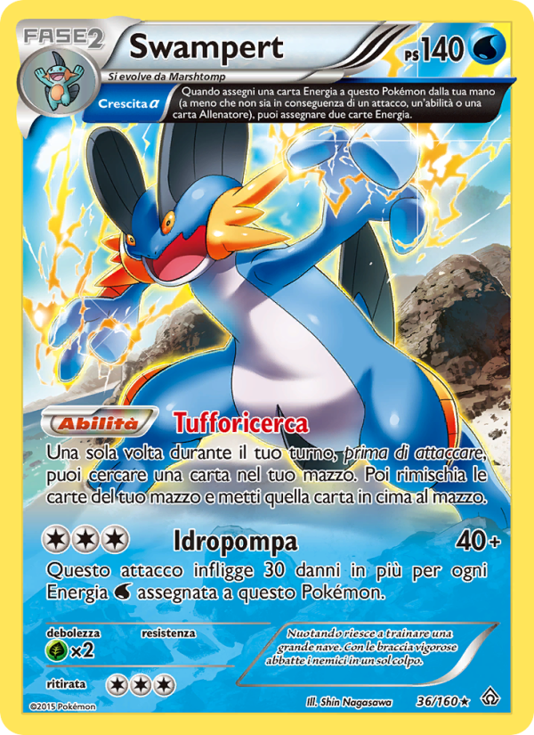 Swampert 036/164 — Scontro Primordiale (Italian Pokémon TCG card)