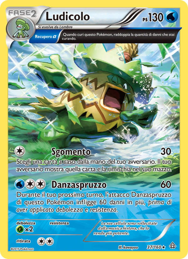 Ludicolo 037/164 — Scontro Primordiale (Italian Pokémon TCG card)