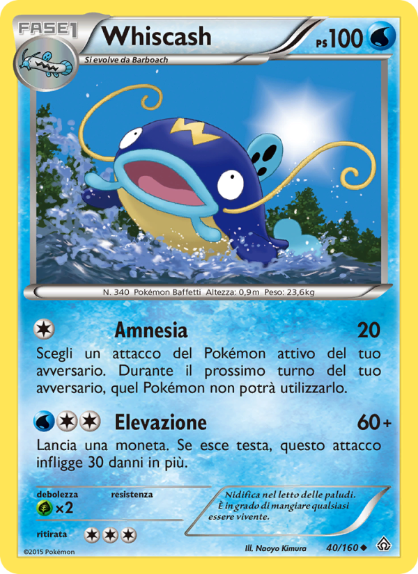 Whiscash 040/164 — Scontro Primordiale (Italian Pokémon TCG card)