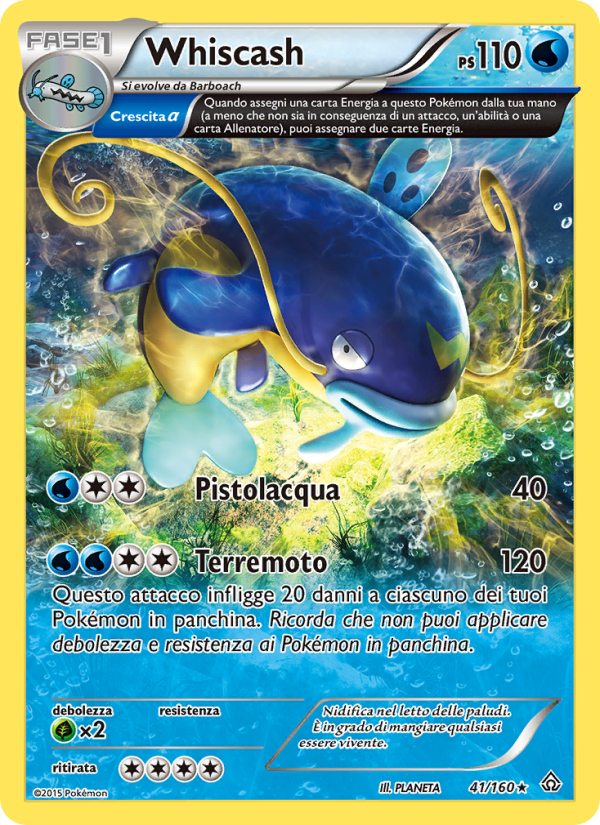 Whiscash 041/164 — Scontro Primordiale (Italian Pokémon TCG card)