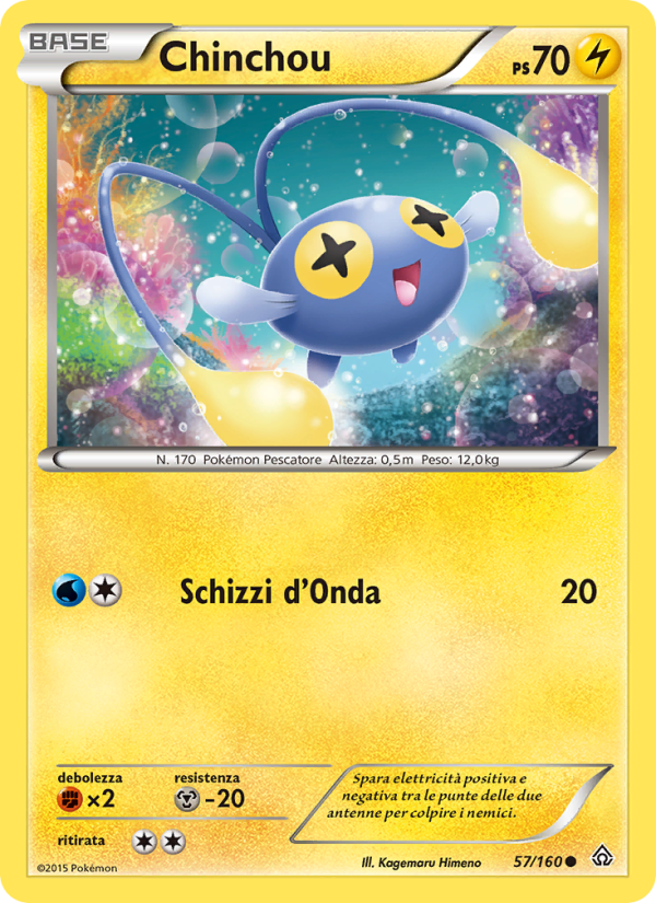 Chinchou 057/164 — Scontro Primordiale (Italian Pokémon TCG card)