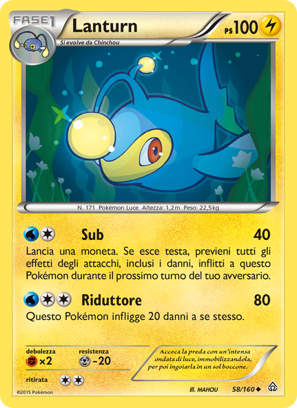 Lanturn 058/164 — Scontro Primordiale (Italian Pokémon TCG card)