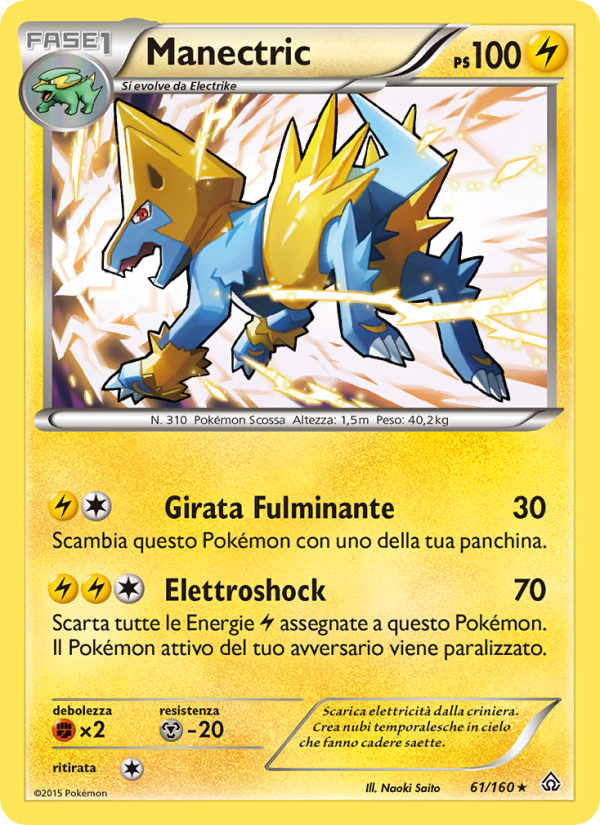Manectric 061/164 — Scontro Primordiale (Italian Pokémon TCG card)