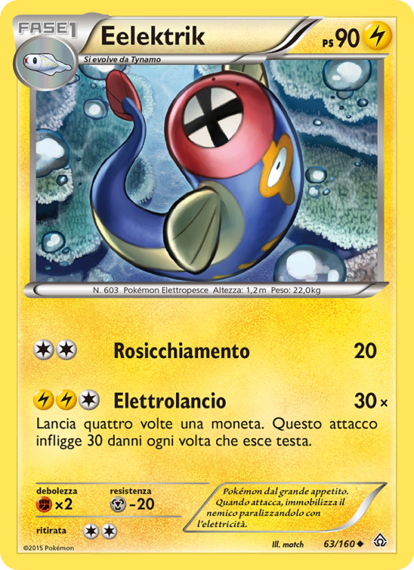 Eelektrik 063/164 — Scontro Primordiale (Italian Pokémon TCG card)