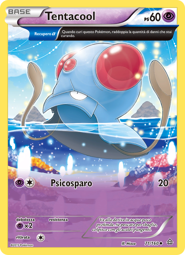 Tentacool 071/164 — Scontro Primordiale (Italian Pokémon TCG card)