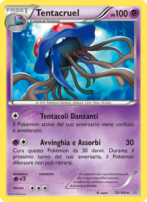 Tentacruel 072/164 — Scontro Primordiale (Italian Pokémon TCG card)
