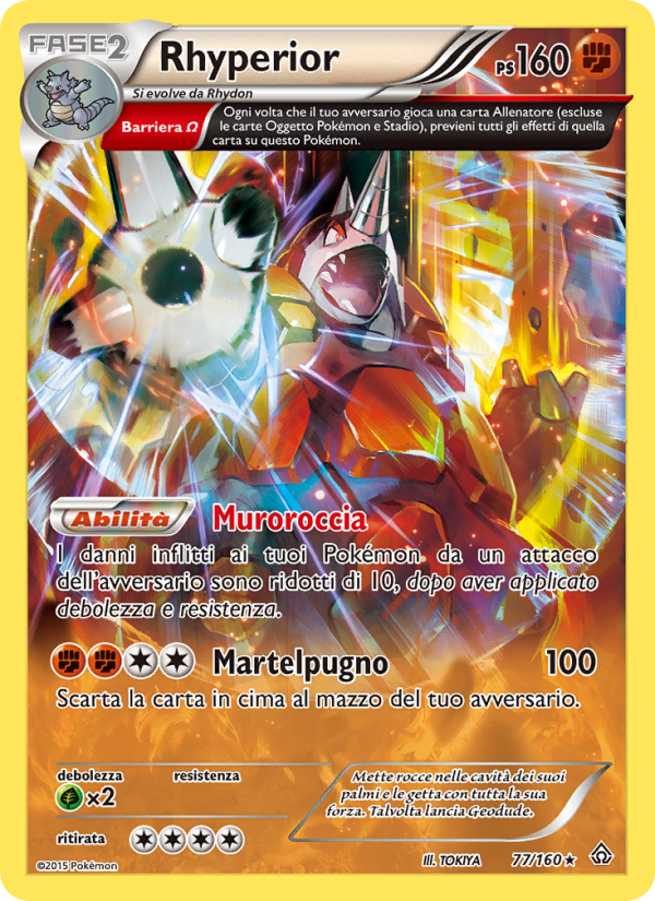 Rhyperior 077/164 — Scontro Primordiale (Italian Pokémon TCG card)