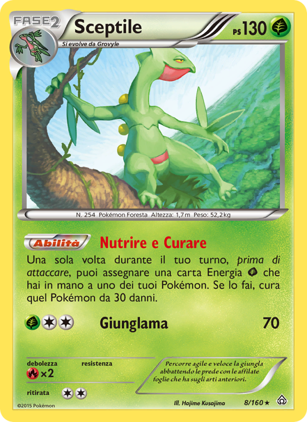 Sceptile 008/164 — Scontro Primordiale (Italian Pokémon TCG card)