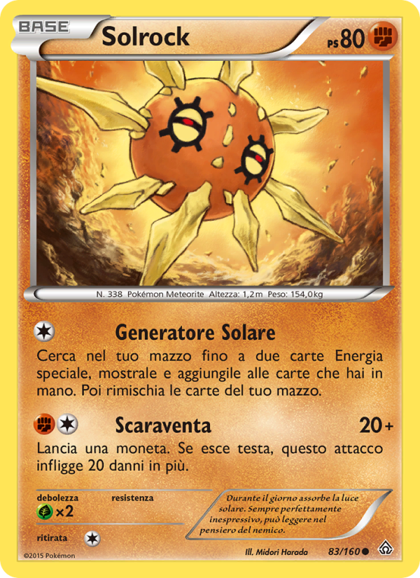 Solrock 083/164 — Scontro Primordiale (Italian Pokémon TCG card)