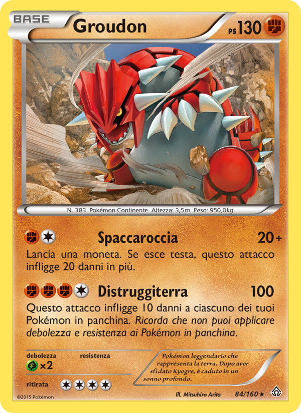 Groudon 084/164 — Scontro Primordiale (Italian Pokémon TCG card)
