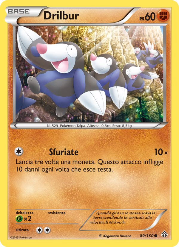 Drilbur 089/164 — Scontro Primordiale (Italian Pokémon TCG card)