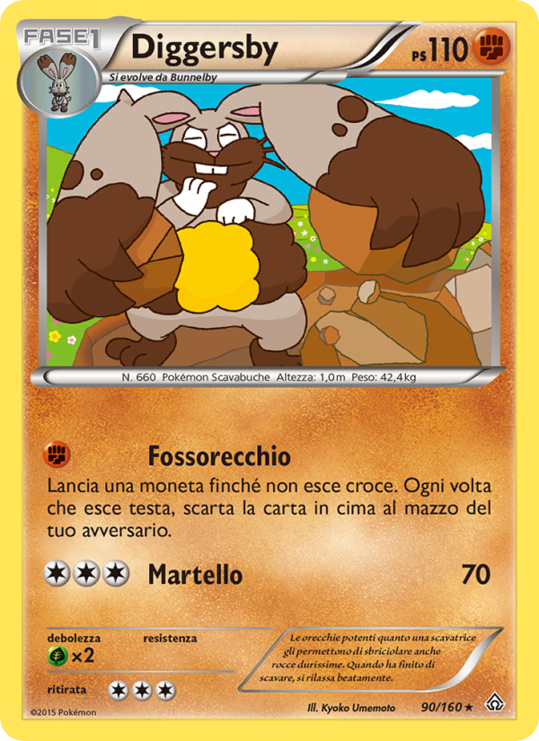 Diggersby 090/164 — Scontro Primordiale (Italian Pokémon TCG card)