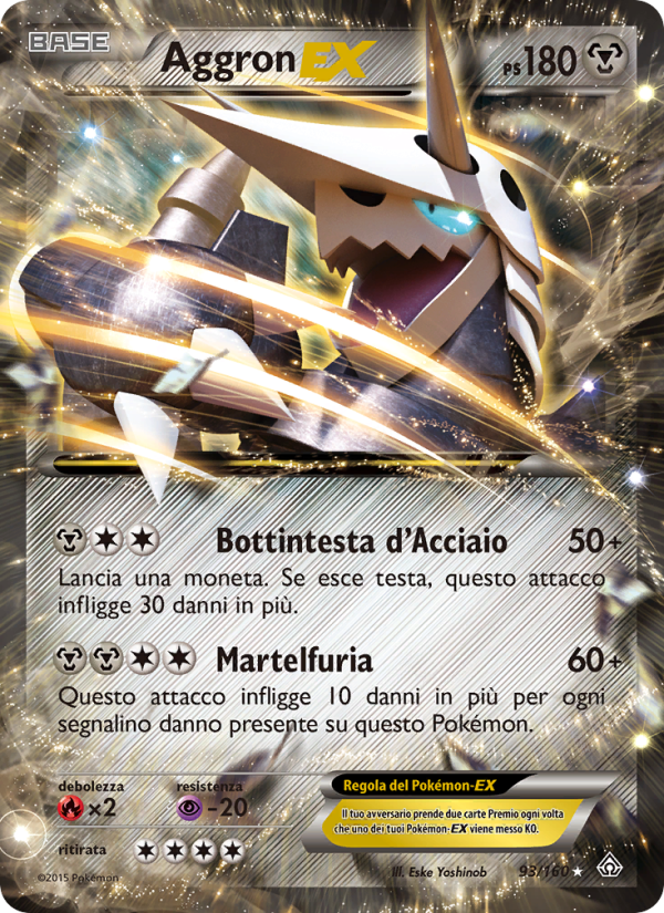 Aggron EX 093/164 — Scontro Primordiale (Italian Pokémon TCG card)