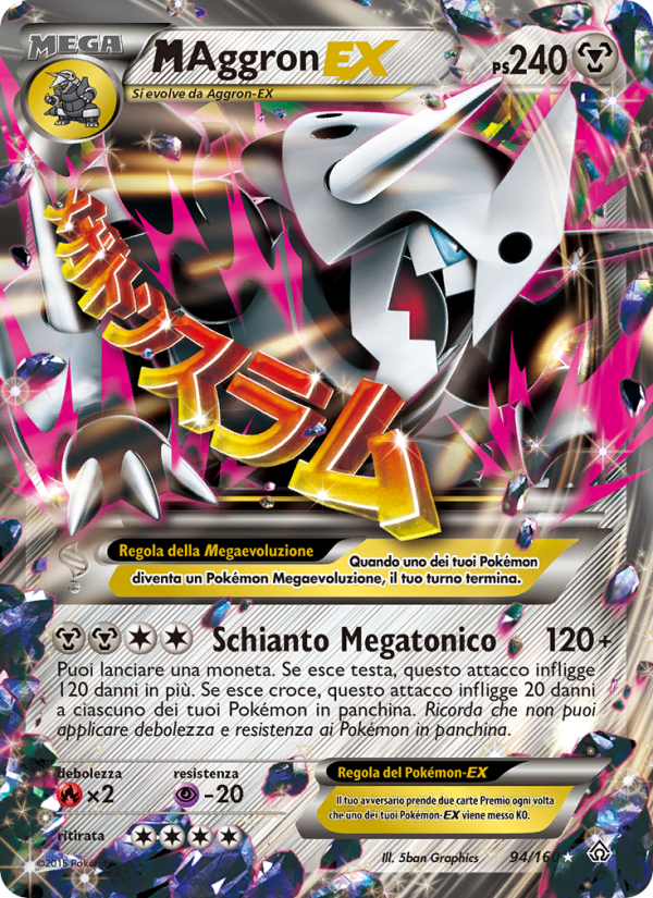 M Aggron EX 094/164 — Scontro Primordiale (Italian Pokémon TCG card)