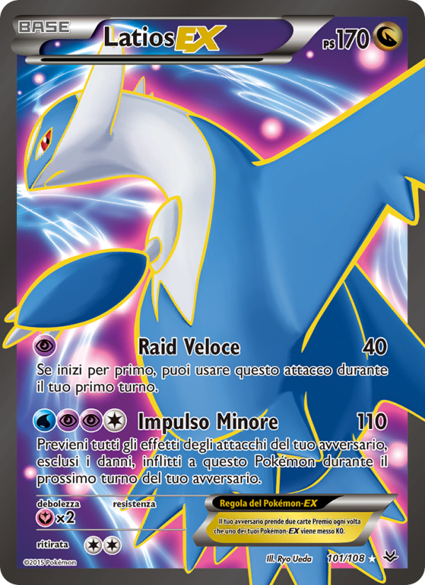 Latios EX 101/112 — Furie Volanti (Italian Pokémon TCG card)