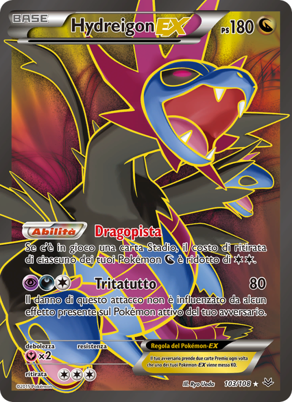 Hydreigon EX 103/112 — Furie Volanti (Italian Pokémon TCG card)