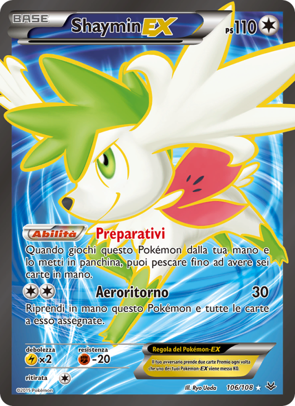 Shaymin EX 106/112 — Furie Volanti (Italian Pokémon TCG card)