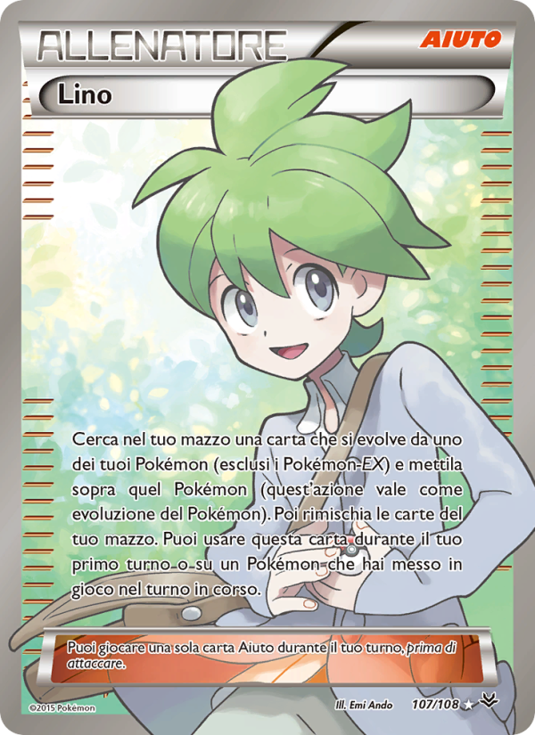 Lino 107/112 — Furie Volanti (Italian Pokémon TCG card)