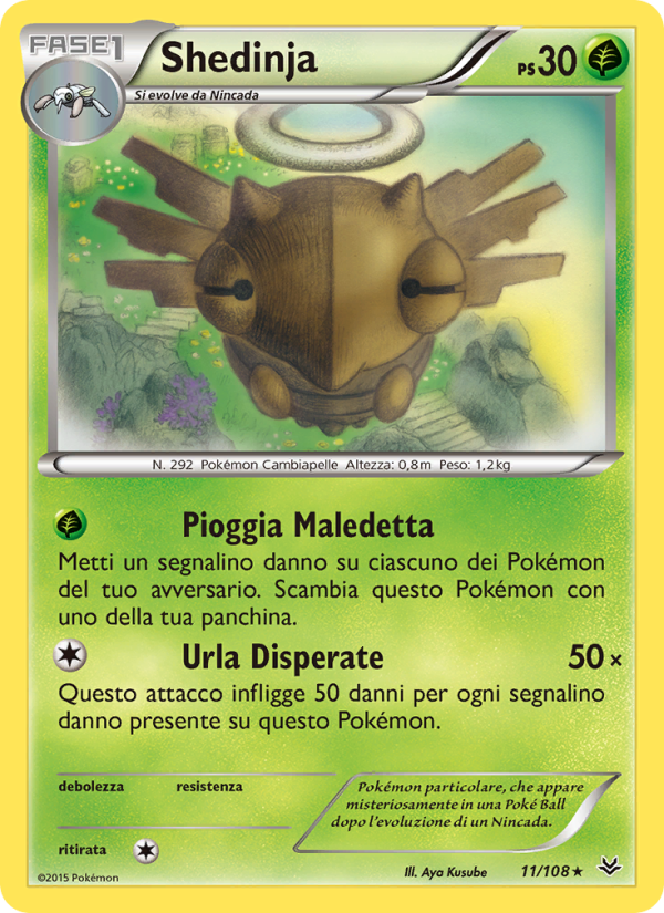 Shedinja 011/112 — Furie Volanti (Italian Pokémon TCG card)