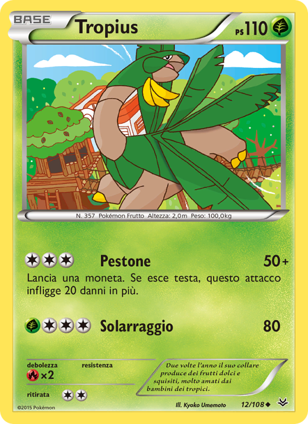 Tropius 012/112 — Furie Volanti (Italian Pokémon TCG card)