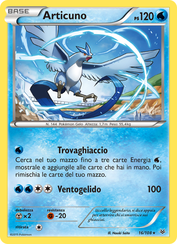 Articuno 016/112 — Furie Volanti (Italian Pokémon TCG card)