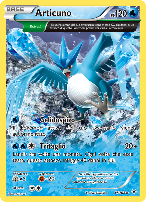 Articuno 017/112 — Furie Volanti (Italian Pokémon TCG card)