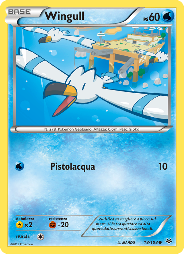 Wingull 018/112 — Furie Volanti (Italian Pokémon TCG card)