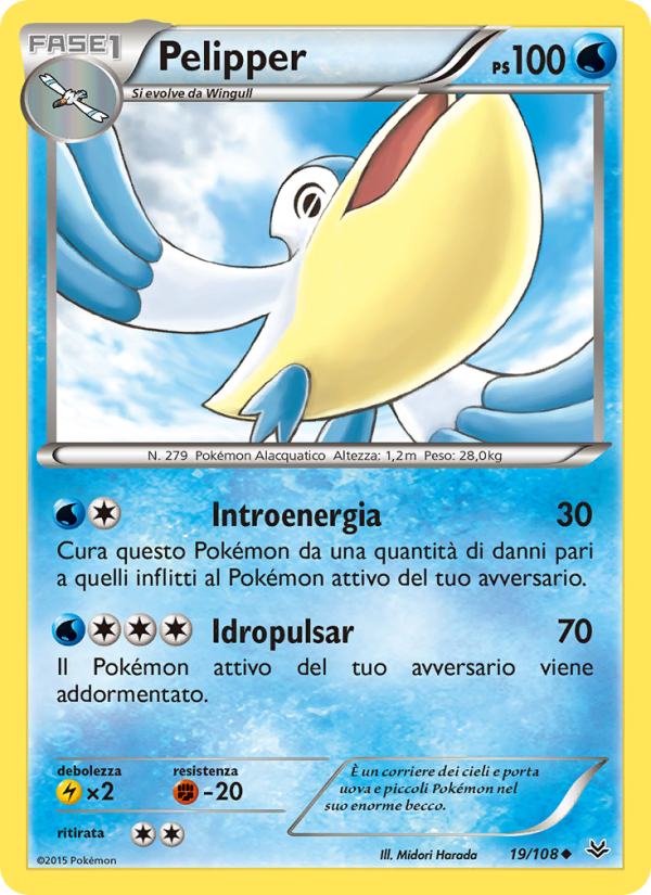 Pelipper 019/112 — Furie Volanti (Italian Pokémon TCG card)