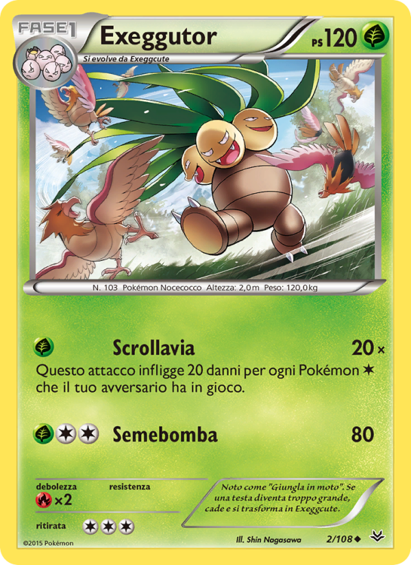 Exeggutor 002/112 — Furie Volanti (Italian Pokémon TCG card)