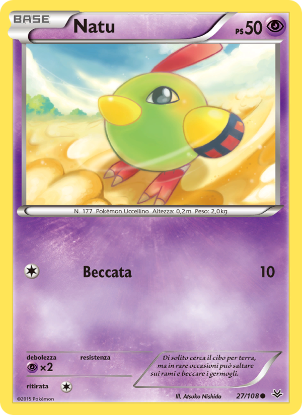 Natu 027/112 — Furie Volanti (Italian Pokémon TCG card)