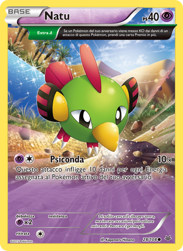 Natu 028/112 — Furie Volanti (Italian Pokémon TCG card)