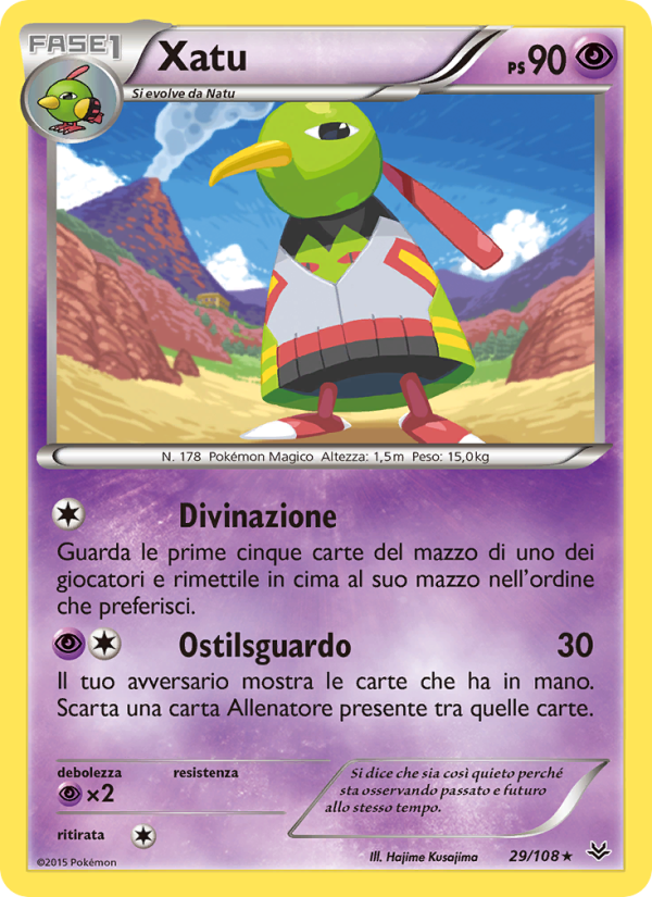Xatu 029/112 — Furie Volanti (Italian Pokémon TCG card)