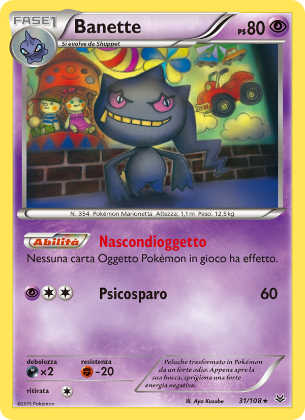 Banette 031/112 — Furie Volanti (Italian Pokémon TCG card)