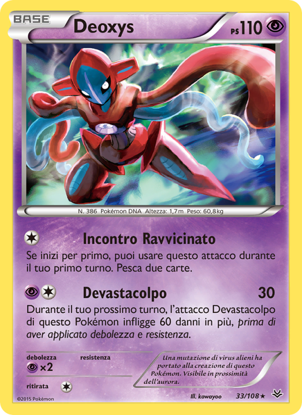 Deoxys 033/112 — Furie Volanti (Italian Pokémon TCG card)