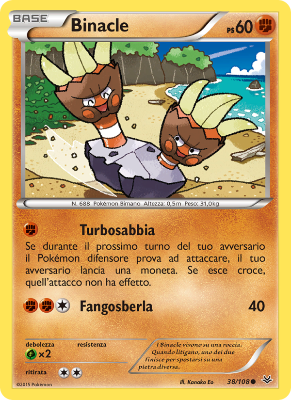 Binacle 038/112 — Furie Volanti (Italian Pokémon TCG card)