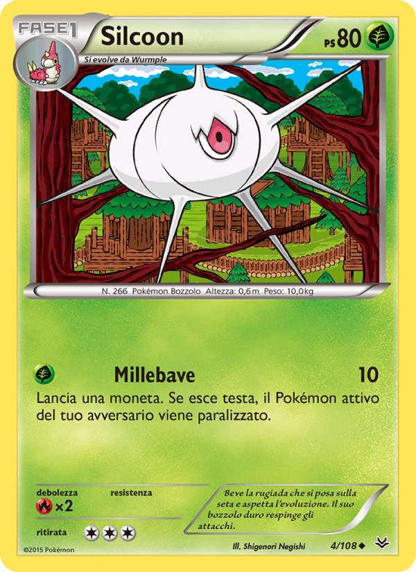 Silcoon 004/112 — Furie Volanti (Italian Pokémon TCG card)
