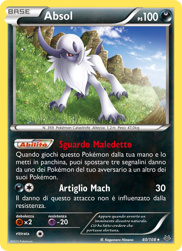 Absol 040/112 — Furie Volanti (Italian Pokémon TCG card)