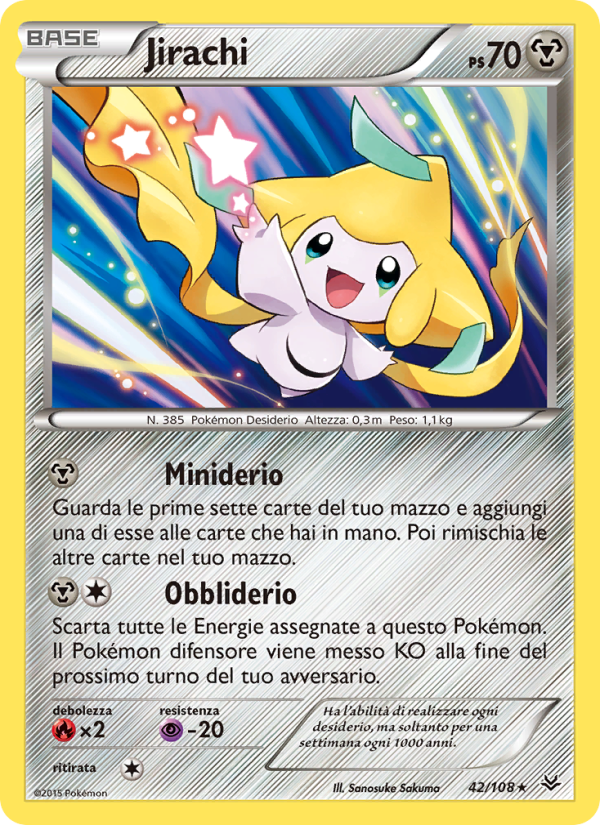 Jirachi 042/112 — Furie Volanti (Italian Pokémon TCG card)